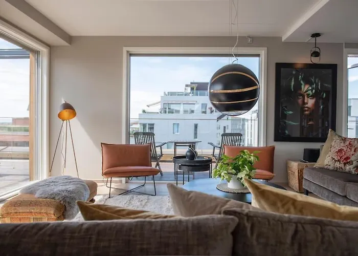 Luxury Penthouse In Oslo, Fjord View, Jacuzzi And Huge Terrasse Lägenhet