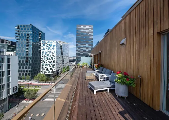 Lägenhet Luxury Penthouse In Oslo, Fjord View, Jacuzzi And Huge Terrasse